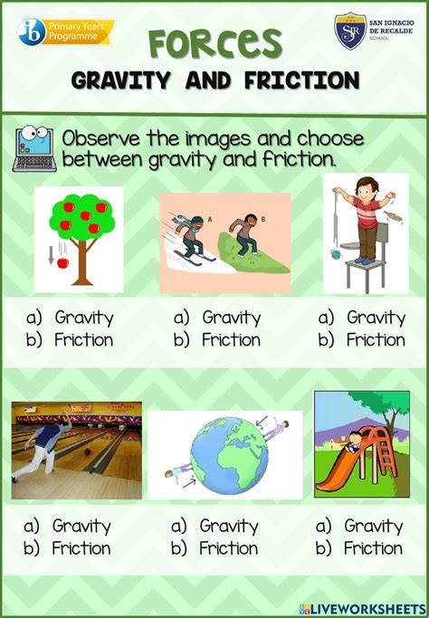 friction worksheet gravity force motion science worksheets kindergarten drawing movement activities physical students arrows draw energy example related. . Friction and gravity worksheet answers pearson education